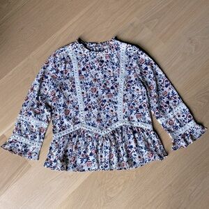 NWOT Skies Are Blue Stitch Fix Floral & Lace Blouse Size S